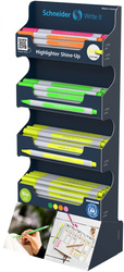 Display zakreślaczy SCHNEIDER Shine-Up, 1-4mm, 80 szt., mix kolorów