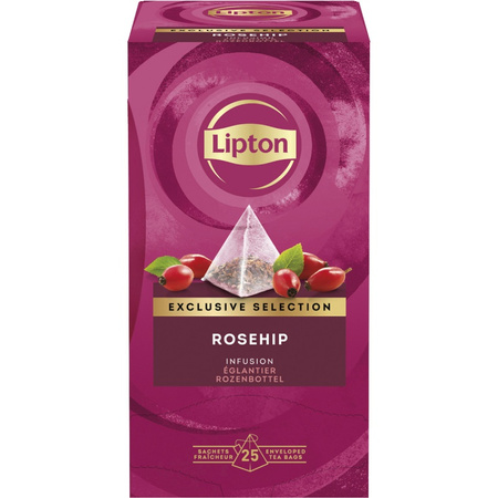 Herbata LIPTON Exclusive Selection, piramidki, dzika róża, 25 kopert