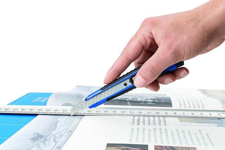 NÓŻ PRO-CUTTER ŚREDNI DAHLE, NIEBIESKI, SAMOBLOKUJĄCY OSTRZE 9mm