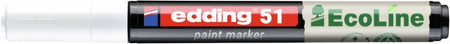 Marker olejowy na bazie wody e-51 EDDING EcoLine, 1-2mm, biały