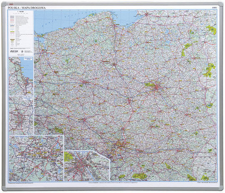 Mapa magnetyczna Polski - drogowa; OfficeBoard TMPA1M