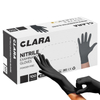 Rękawice nitrylowe bezpudrowe CLARA, 100 szt., rozmiar XL, czarne