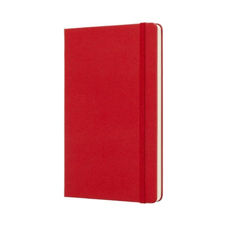 Notes MOLESKINE Classic L (13x21 cm) w kropki, twarda oprawa, scarlet red, 240 stron, czerwony