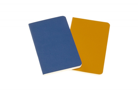 Zestaw 2 zeszytów MOLESKINE Volant, XS, 6,5x10,5cm, w linie, 56 stron, blue/amber yellow