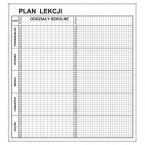 Plan lekcji magnetyczny suchościeralny - 100x92 cm