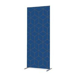 Textil Raumteiler Deko 85-200 Hexagon Blau-Braun