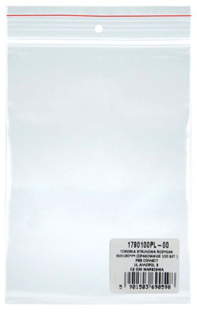 Torebka strunowa DONAU, LDPE, 80x180mm, 100szt., transparentna