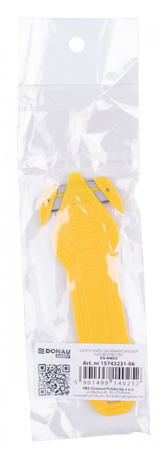 Nóż bezpieczny DONAU SAFETY DS-NWO2, niewymienne ostrze, zawieszka, żółty