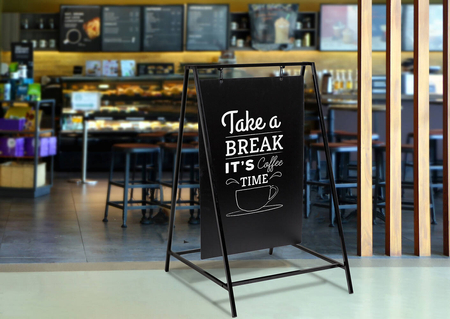 Kredowy potykacz Swing 50 x 70 cm Czarny - ZPSW50x70