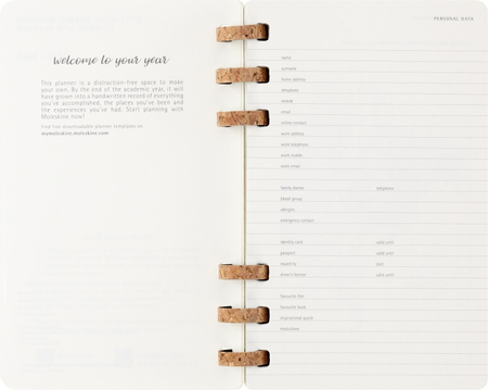 Kalendarz tygodniowy/miesięczny na spirali MOLESKINE 2026, 12M, L, miękka oprawa, 13x21cm, czarny