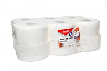 Papier toaletowy celulozowy OFFICE PRODUCTS Jumbo, 2-warstwowy, 120m, 12szt., biały