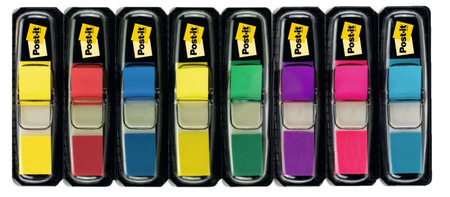Zakładki indeksujące Post-it® (683), PP, 11,9x43,2mm, 5x35 + 3x35 gratis, mix kolorów