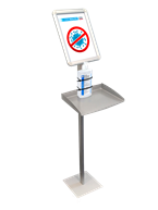 Stojak informacyjny z półką na środki bezpieczeństwa – SIS1500