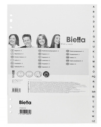 Przekładki polypropylenowa, A4, A-Z, białe