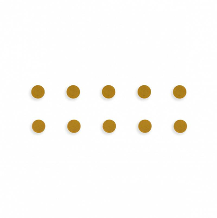 Magnesy do tablic BI-OFFICE, okrągłe, 15mm, 10szt, żółte