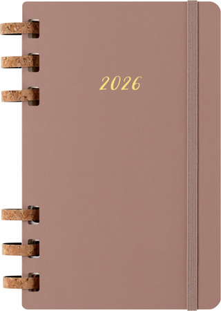 Kalendarz tygodniowy/miesięczny na spirali MOLESKINE 2026, 12M, L, twarda oprawa, 13x21cm, crush almond