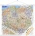 Mapa ścienna Polski administracyjno drogowa 1:500 tys. 144x134 cm