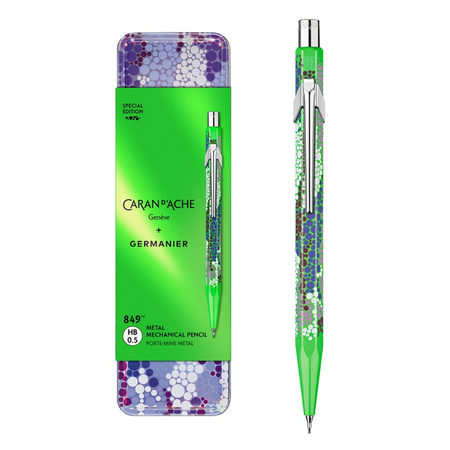 Ołówek mechaniczny CARAN D'ACHE 844 Germanier, 0,5mm, w pudełku, zielony neonowy