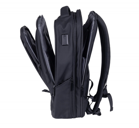 Plecak DONAU TRAVEL Berlin, 15,6", 16l, USB + kabel, czarny