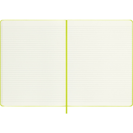 Notes MOLESKINE Classic XL (19x25cm), w linie, twarda oprawa, 192 strony, lemon green