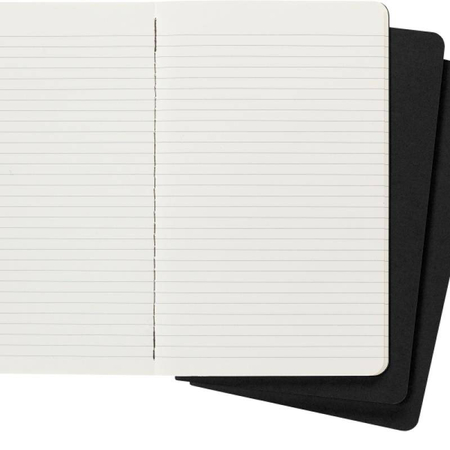 Zestaw 3 Zeszytów MOLESKINE Cahier Journals L (13x21cm) w linie, 80 stron, czarny