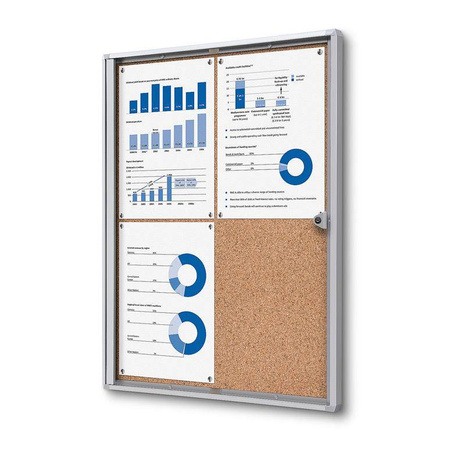 Cork Indoor Lockable Showcase Economy 9x A4