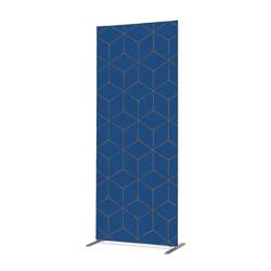 Textil Raumteiler Deko 85-200 Hexagon Blau-Braun
