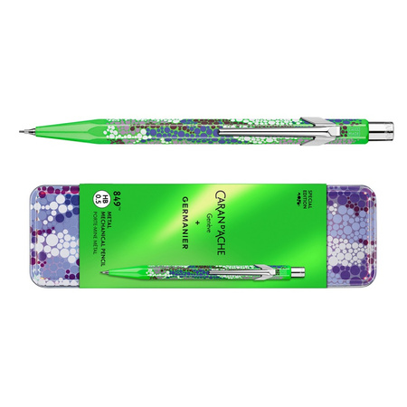 Ołówek mechaniczny CARAN D'ACHE 844 Germanier, 0,5mm, w pudełku, zielony neonowy