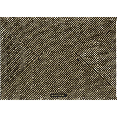 Zestaw kolekcjonerski MOLESKINE Shine, teczka + pióro wieczne Kaweco + notes w linie, metaliczny złoty