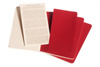 Zestaw 3 zeszytów MOLESKINE Cahier, P, 9x14cm, w linie, 64 stron, cranberry red
