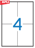 Etykiety uniwersalne APLI, 105x148mm, prostokątne, białe 100 ark.