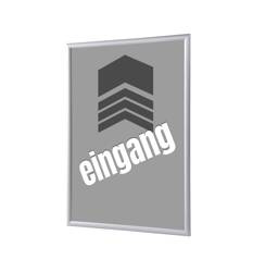 Klapprahmen A1 Komplettset Eingang Grau Deutsch