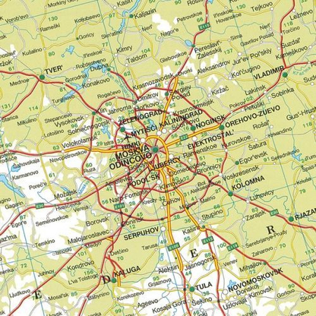 Mapa magnetyczna Europy - drogowa