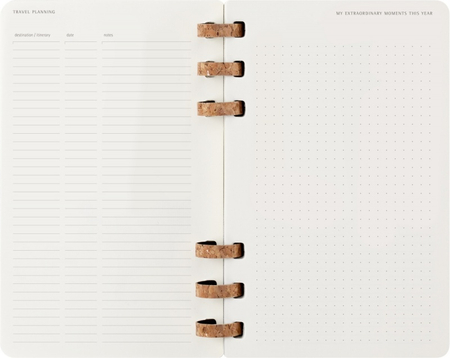 Kalendarz tygodniowy/miesięczny na spirali MOLESKINE 2026, 12M, L, miękka oprawa, 13x21cm, czarny