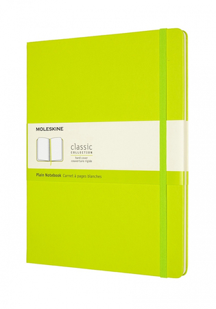 Notes MOLESKINE Classic, XL, 19x25cm, gładki, twarda oprawa, 192 strony, lemon green