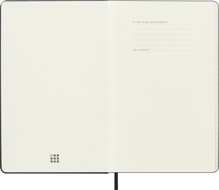 Kalendarz tygodniowy MOLESKINE 2025/26, 18M, L, twarda oprawa, 13x21cm, czarny