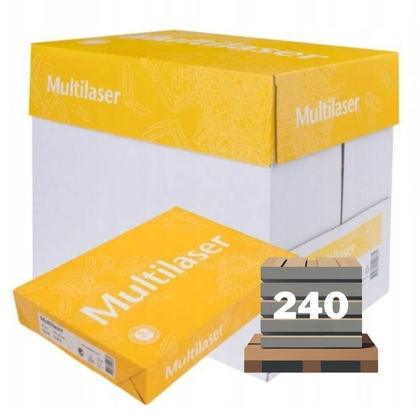 Papier ksero MULTILASER, A4, klasa C, 80gsm, 500ark. - 1 Paleta
