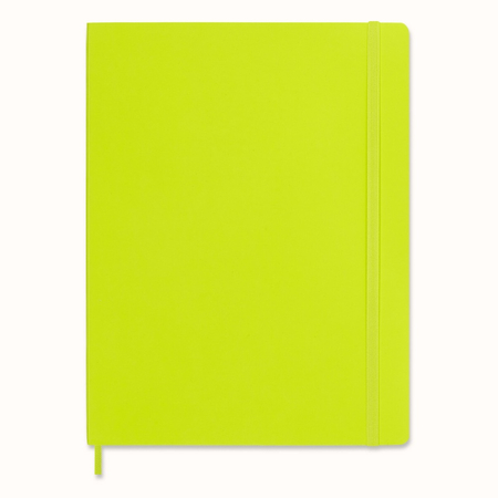 Notes MOLESKINE Classic XL (19x25cm), gładki, miękka oprawa, 192 strony, lemon green