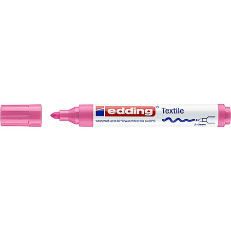 Marker tekstylny e-4500 EDDING, 2-3 mm, różowy