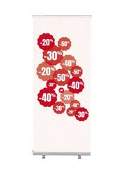 Roll-Banner Budget 85 Komplettset Rabatt