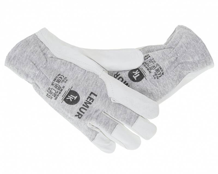 Rękawice TK LEMUR, rozm. 8, szare