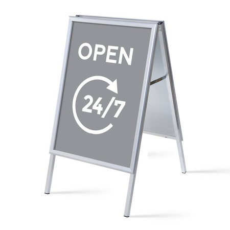 A-Board A1 Complete Set Open 24/7 Grey German