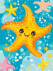 Malowanie po numerach BRUSHME, 30x40 cm, kids, rozgwiazda, 1 szt.