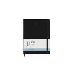 Kalendarz miesięczny MOLESKINE 2023 12M XL (19×25 cm), miękka oprawa, czarny