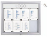 Outdoor Lockable Showcase Illuminated Logo With Gas Spring 27x A4