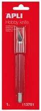 Nóż precyzyjny APLI Hobby Knife, skalpel, czerwony
