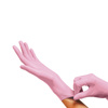 Rękawice nitrylowe bezpudrowe CLARA, 100 szt., rozmiar S, różowe