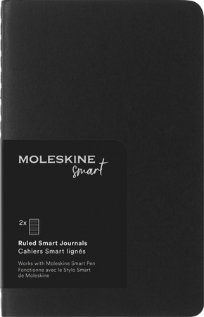 Zestaw 2 zeszytów MOLESKINE Smart Cahier, P, 9x14cm, w linie, czarny