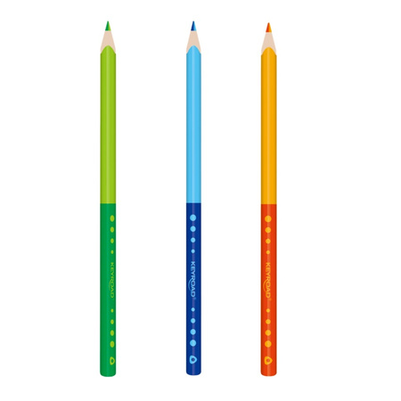 Kredki ołówkowe KEYROAD, gradientowe, 12 szt., mix kolorów