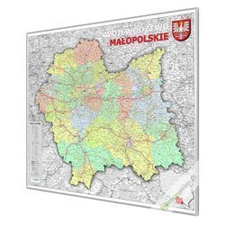 Mapa ścienna Województwa Małopolskiego na korku do wpinania - 90x119 cm